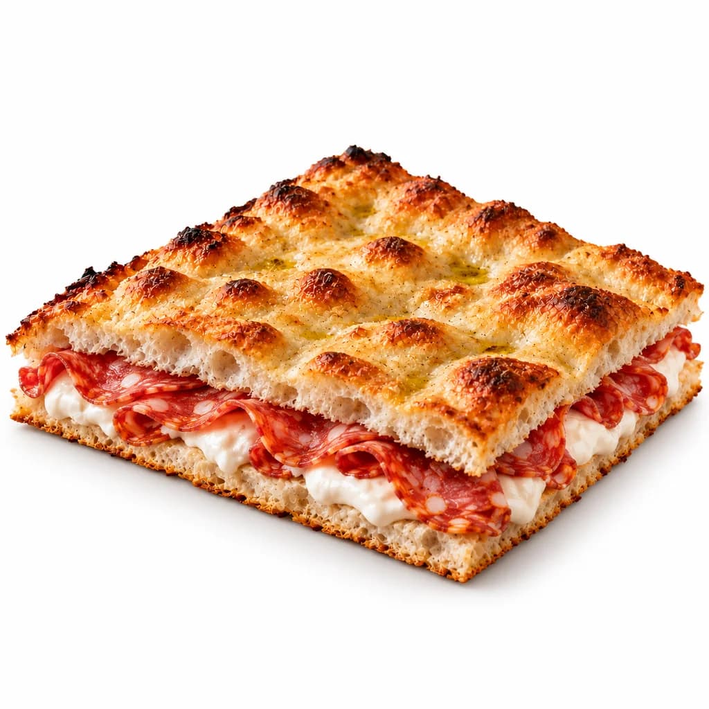 Stracchino e salame piccante