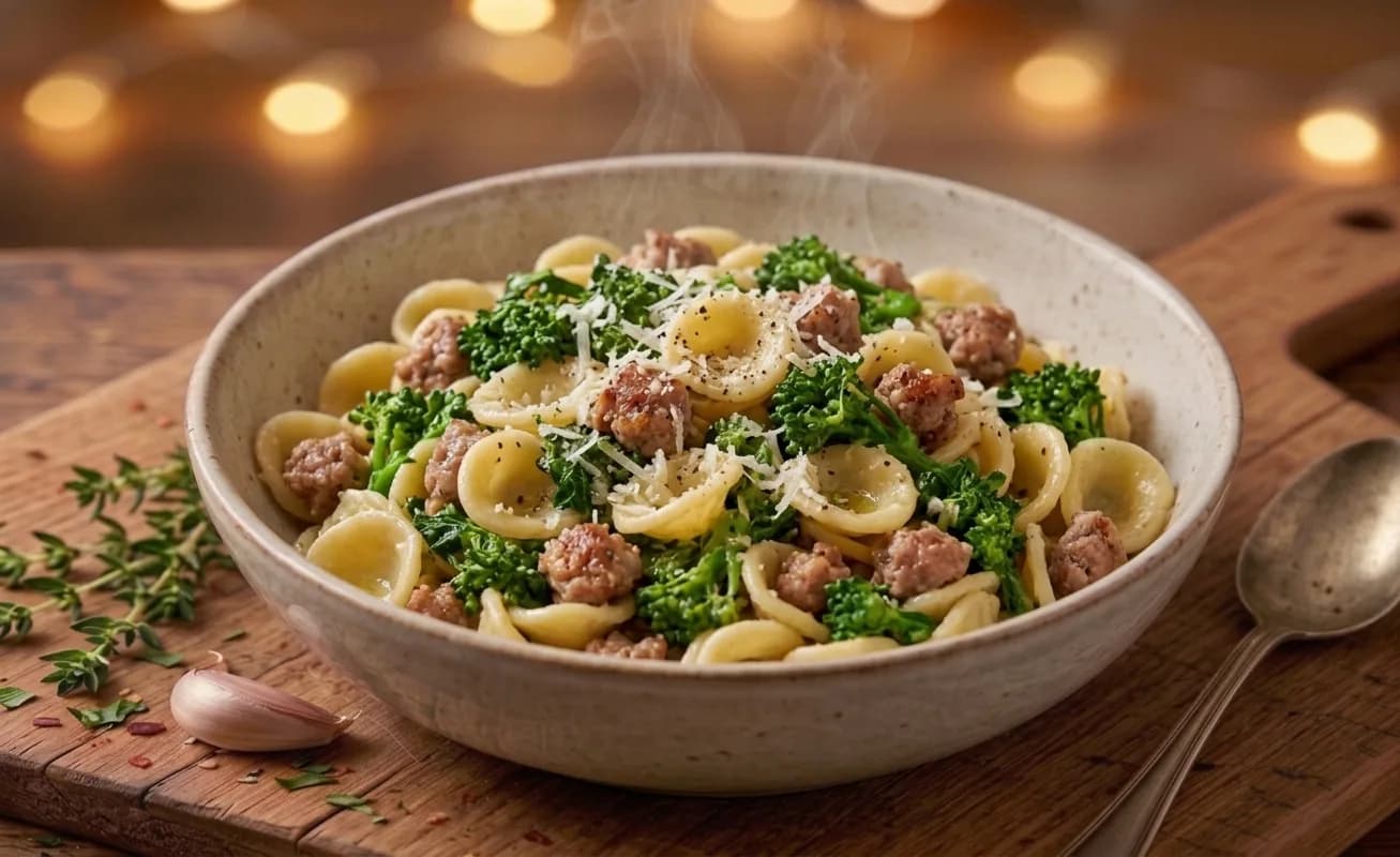 Orecchiette broccoli e salsiccia