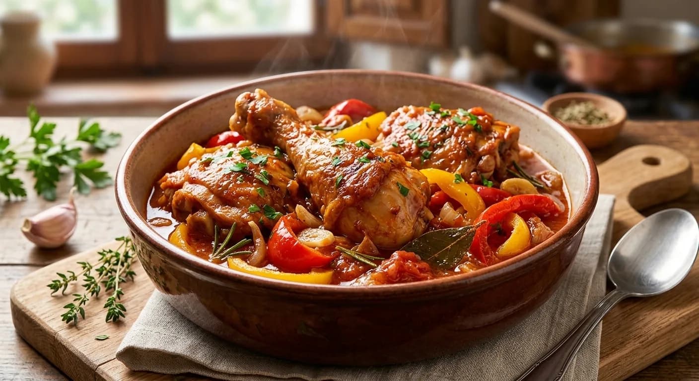 Pollo con peperoni